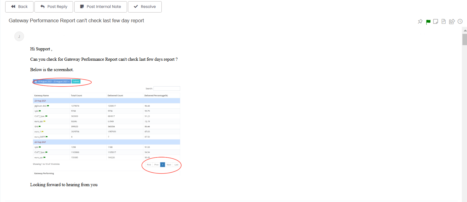 Helpdesk Ticket View