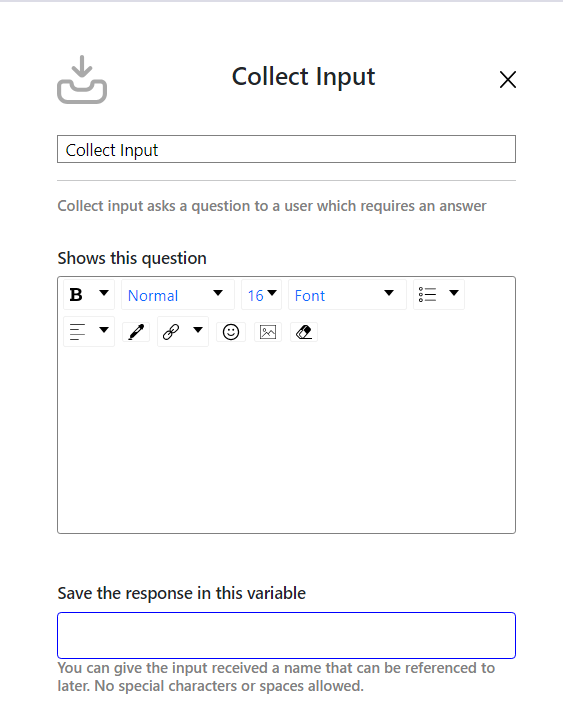 Collect Input