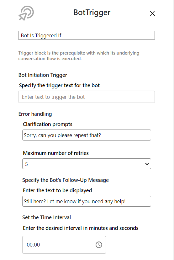 Bot Trigger Settings